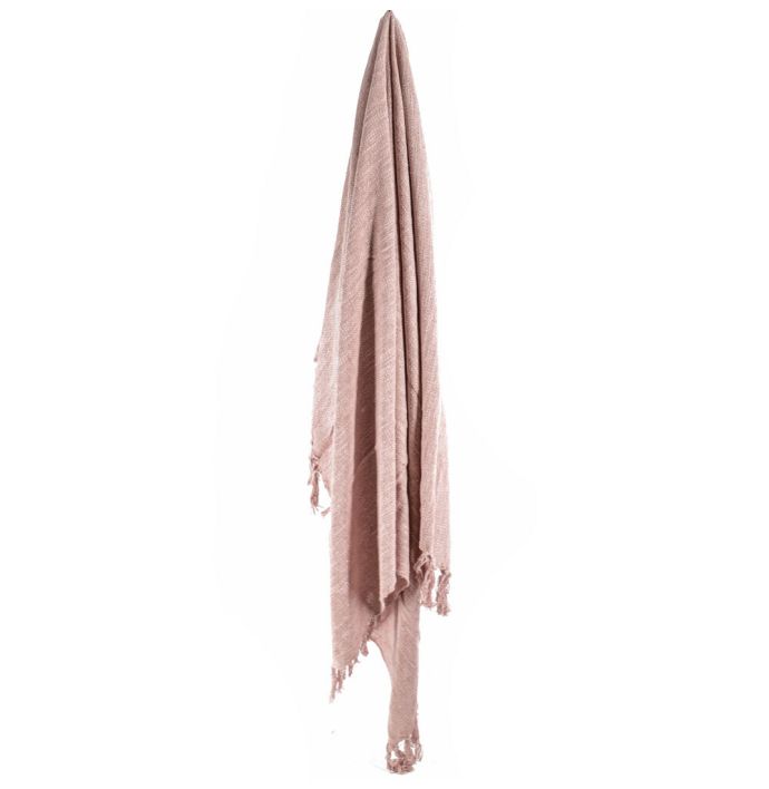 Plaid Cosy soft pink