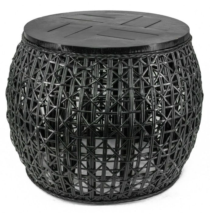 Rotan tafeltje zwart