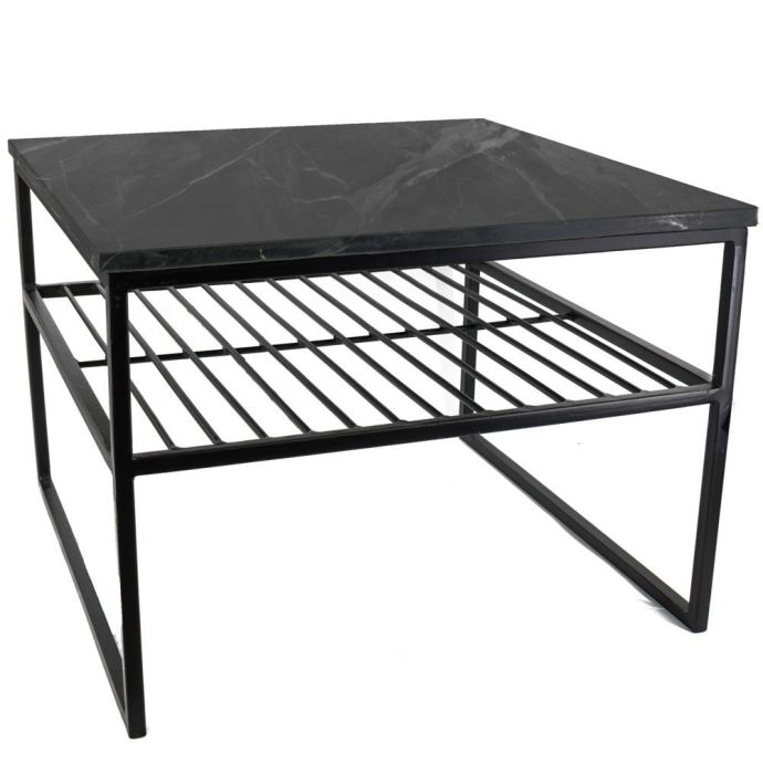 Bijzettafel marmer met metaal