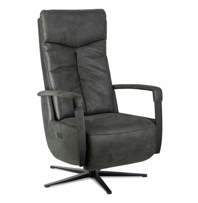 Relaxfauteuil Yara microleder antraciet