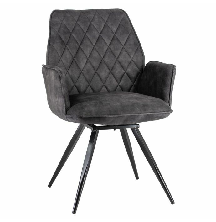 Eetkamerstoel Torvi velvet antraciet