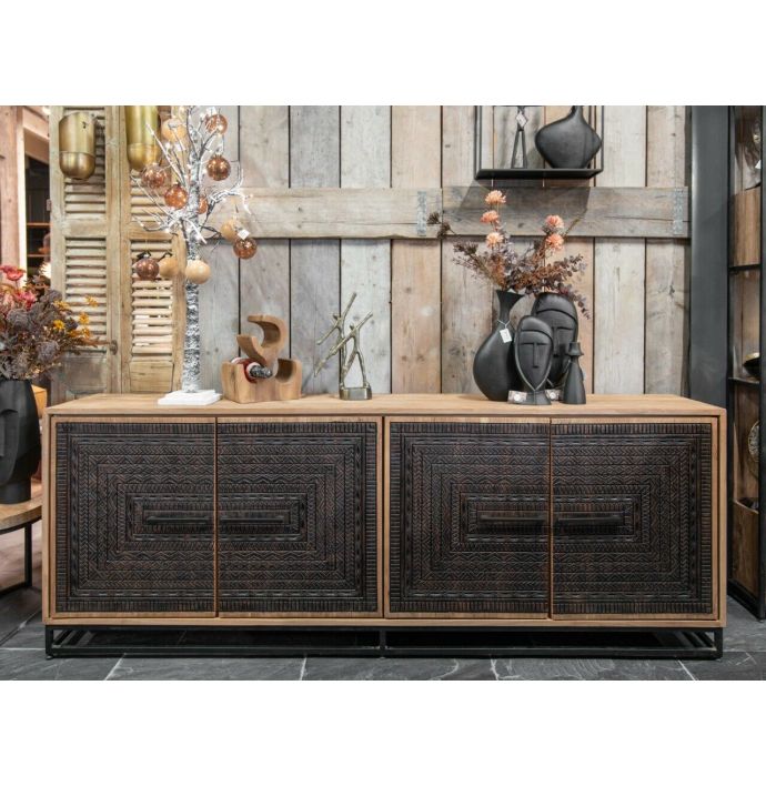 Dressoir Cola hout met zwart