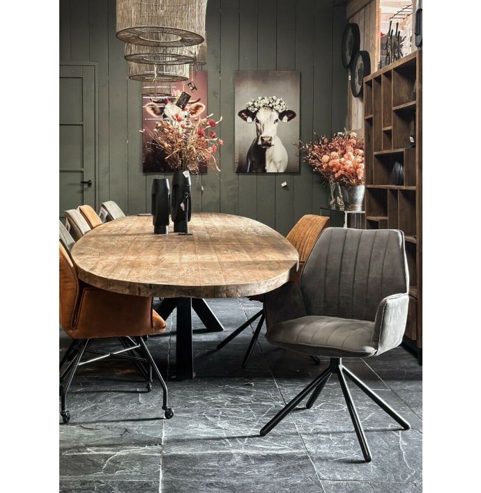 Eettafel ovaal teak XL