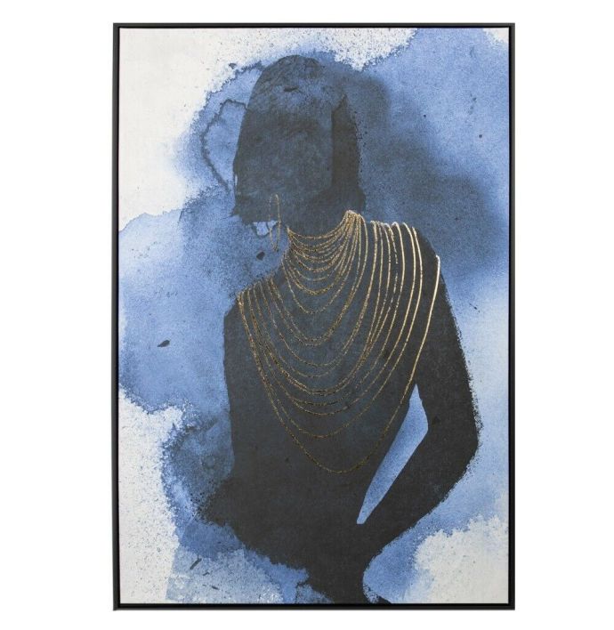 Schilderij abstract vrouw goudfolie