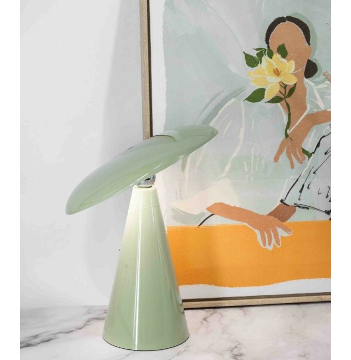 Tafellamp Mush LED op accu groen