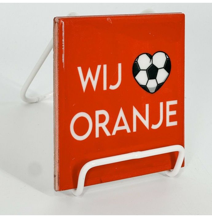 Tegeltje 'Hartje oranje'
