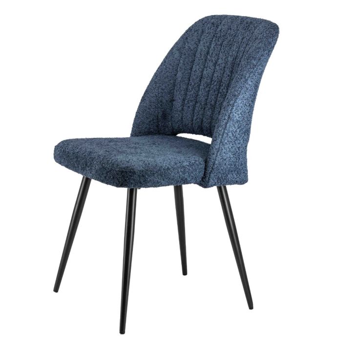 Eetkamerstoel Samora in teddy blauw