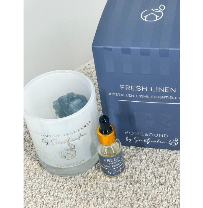 Geur kristal met 15ml essentiële olie 'Fresh linen'
