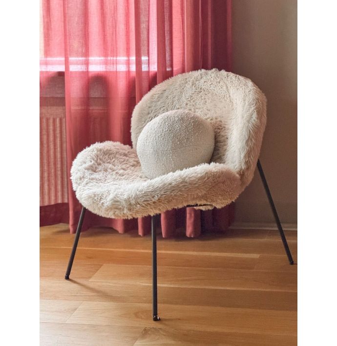 Fauteuil Lotta pluche beige