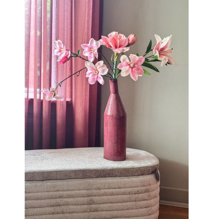 Metalen vaas Contemp roze