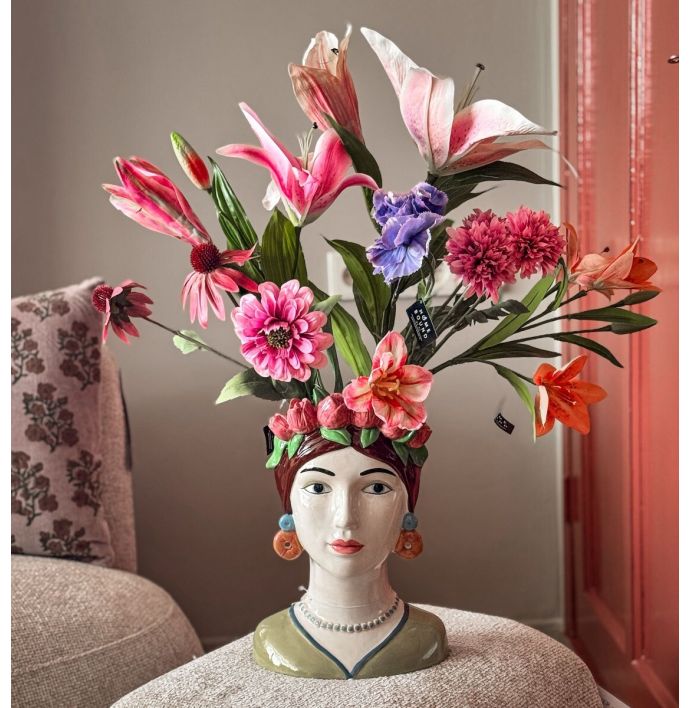 Aardewerk vaas 'Vrouw tulpen'