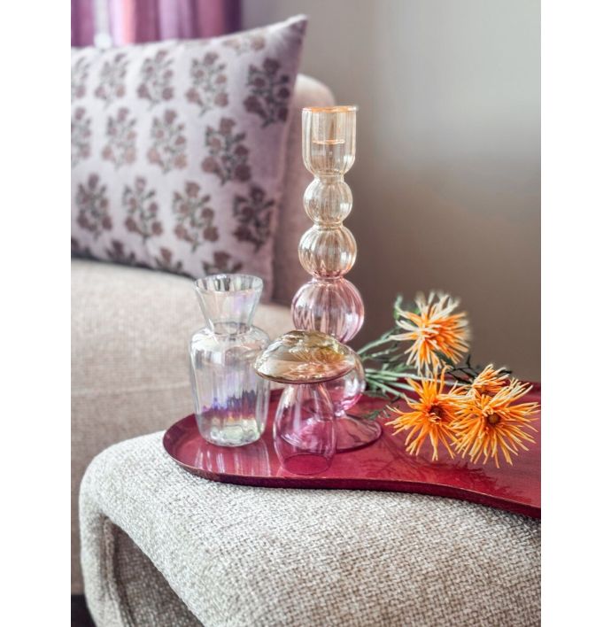 Glazen paddenstoel two-toned