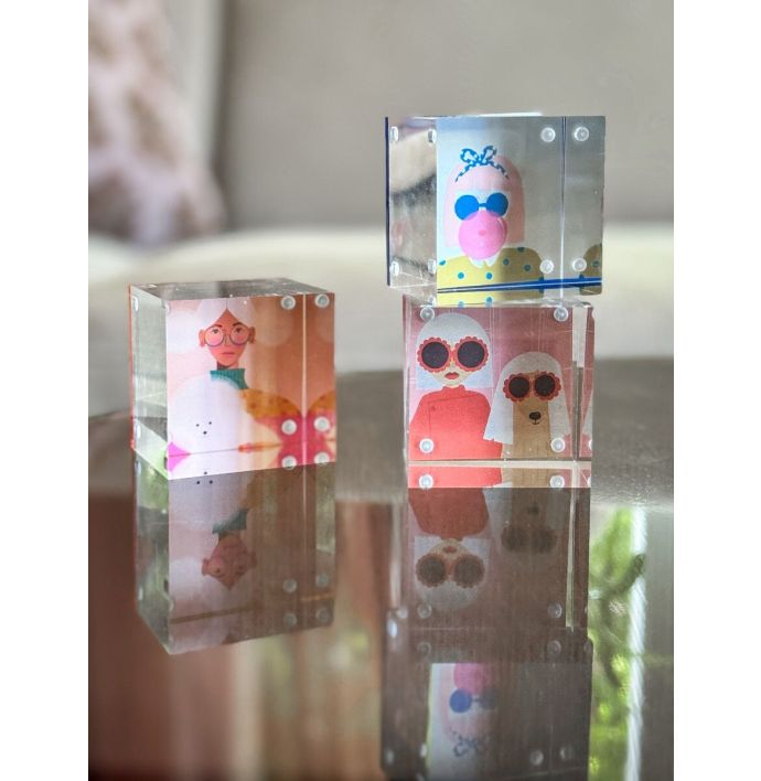 Fotokubus Prisma oranje