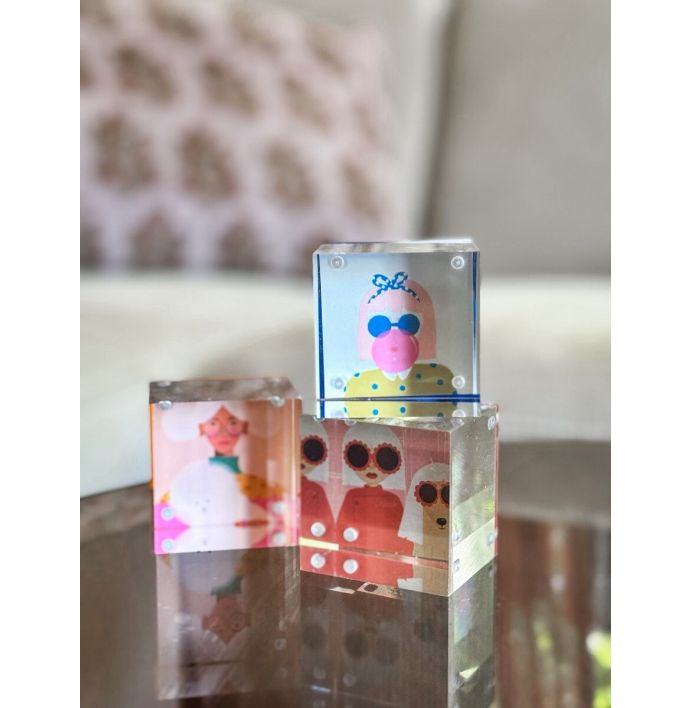 Fotokubus Prisma blauw