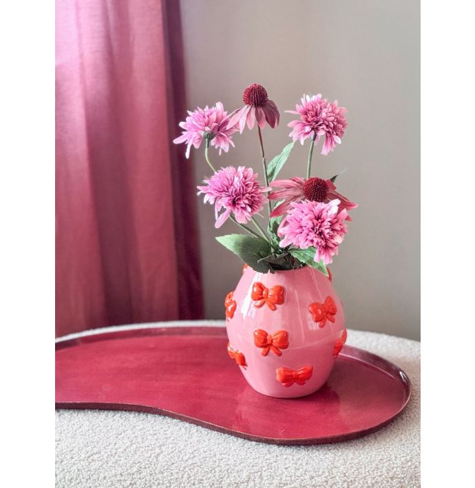 Aardewerk vaas 'Sweet bows'