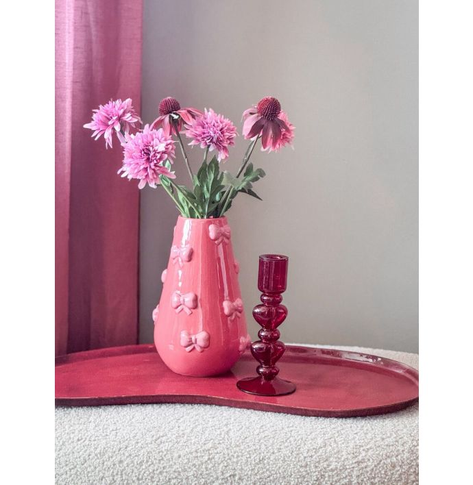 Aardewerk vaas 'Soft bows'