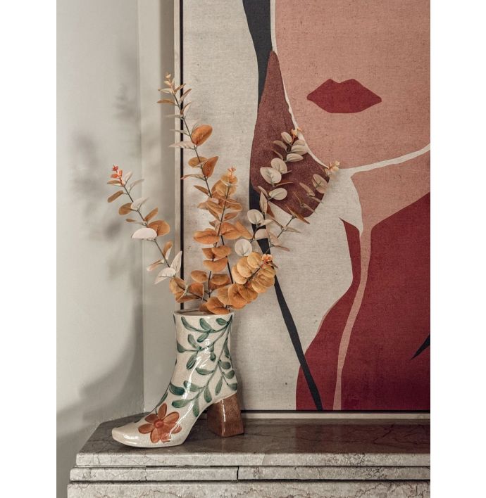 Aardewerk vaas handgeschilderd Boot