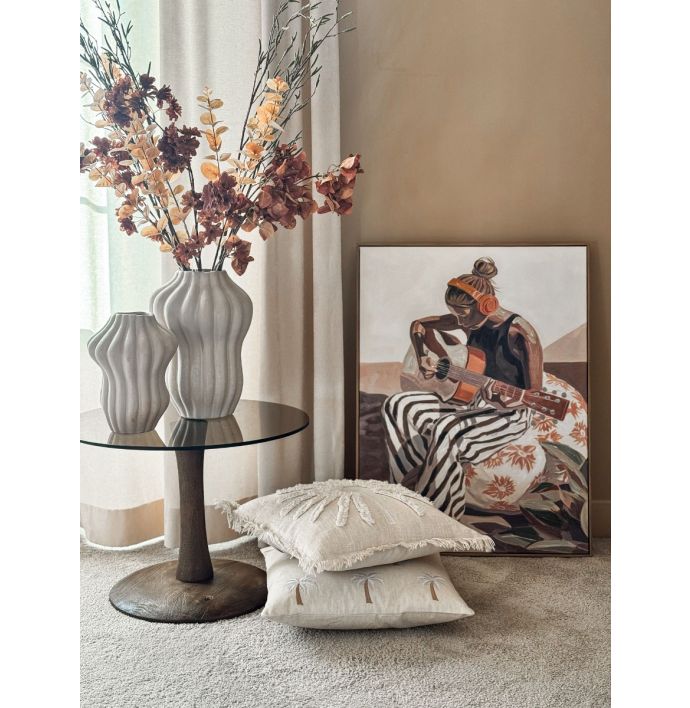 Aardewerk vaas Serra M off-white