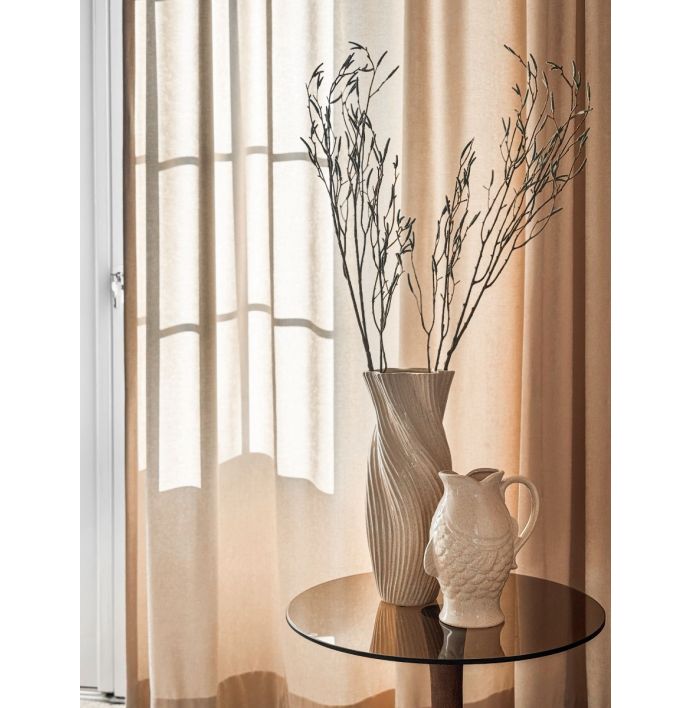 Aardewerk vaas Nira L beige