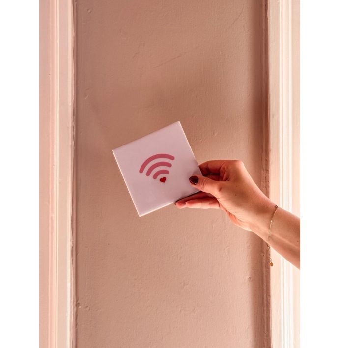 Tegeltje - WiFi heart