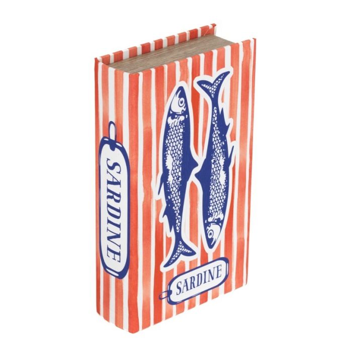 Opbergboek koffietafel 'Sardine Striped'