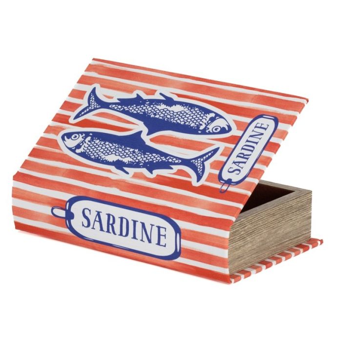 Opbergboek koffietafel 'Sardine Striped'