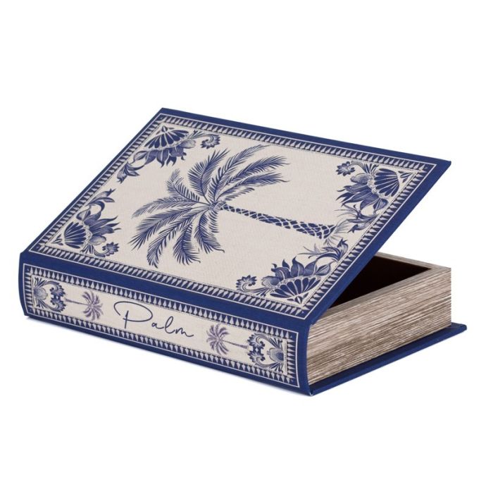 Opbergboek koffietafel 'Blue Palm'