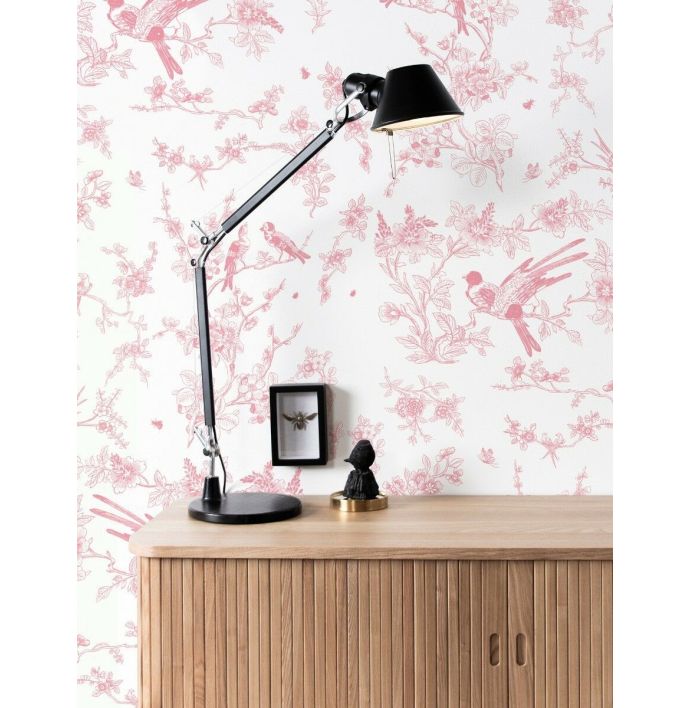 Patroon behang Birds & blossom