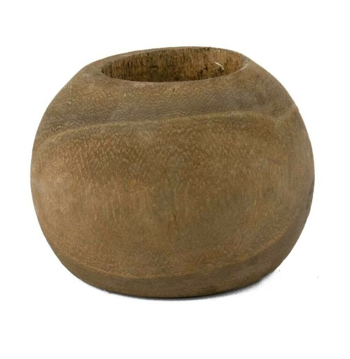 Houten waxinehouder walnut