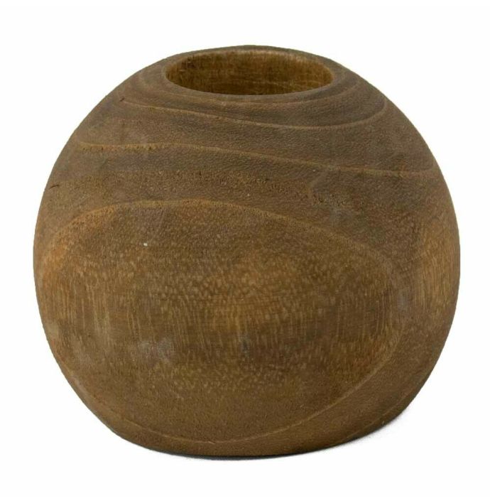 Houten waxinehouder walnut
