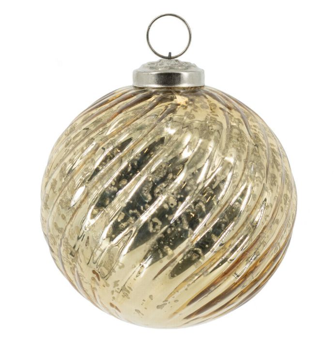 Glazen kerstbal goud