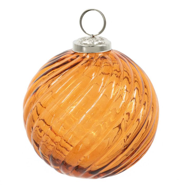 Glazen kerstbal roest