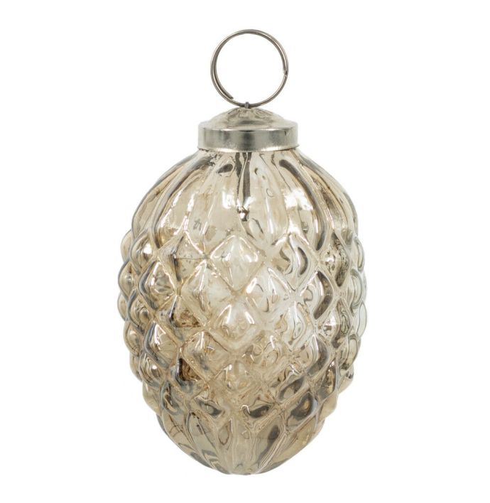 Glazen kerstbal brons