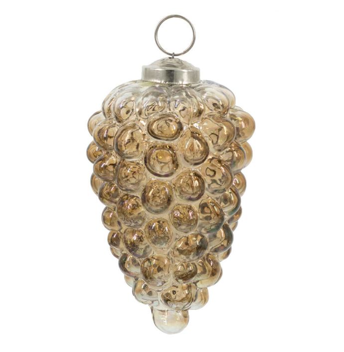 Glazen kerstbal brons