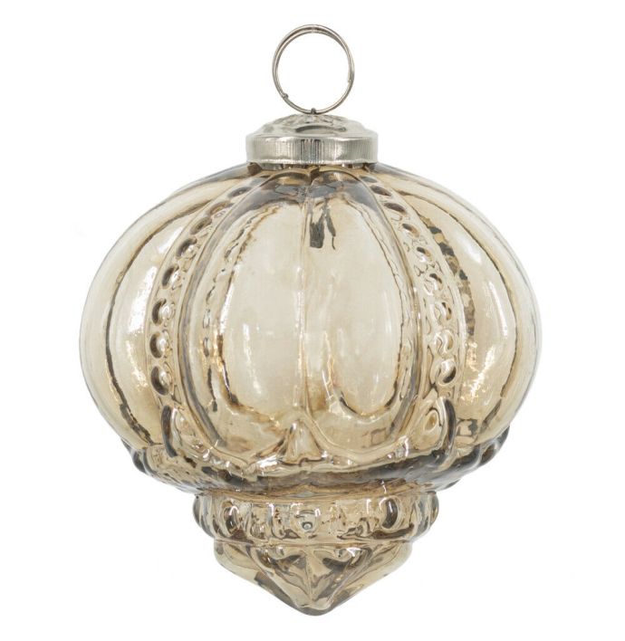 Glazen kerstbal brons