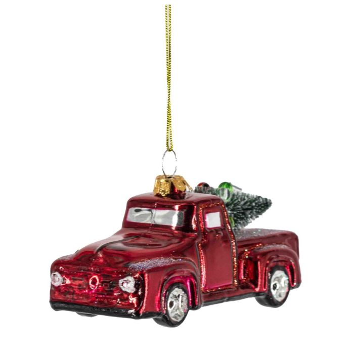 Kerstbal pickup met boom