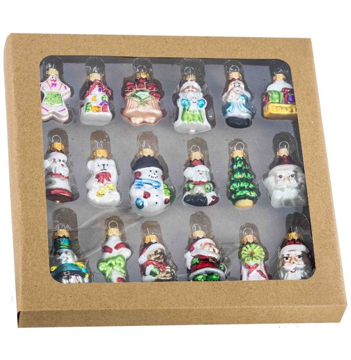 Kerstbal set van 18 klassiek 5,2cm hoog