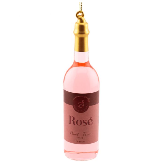 Kerstbal fles rosé