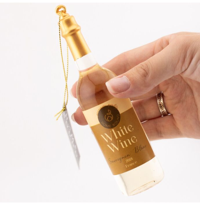 Kerstbal witte  wijn 13,5cm