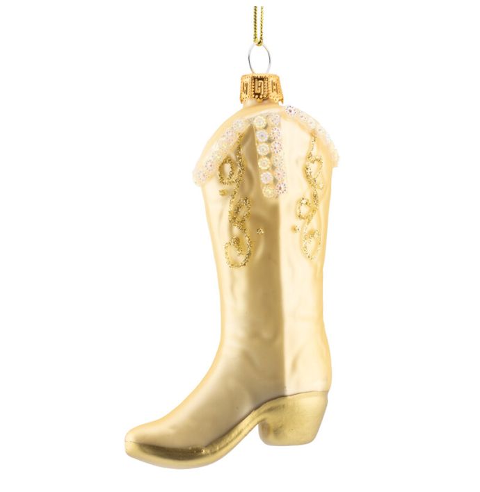Kerstbal cowboy boots