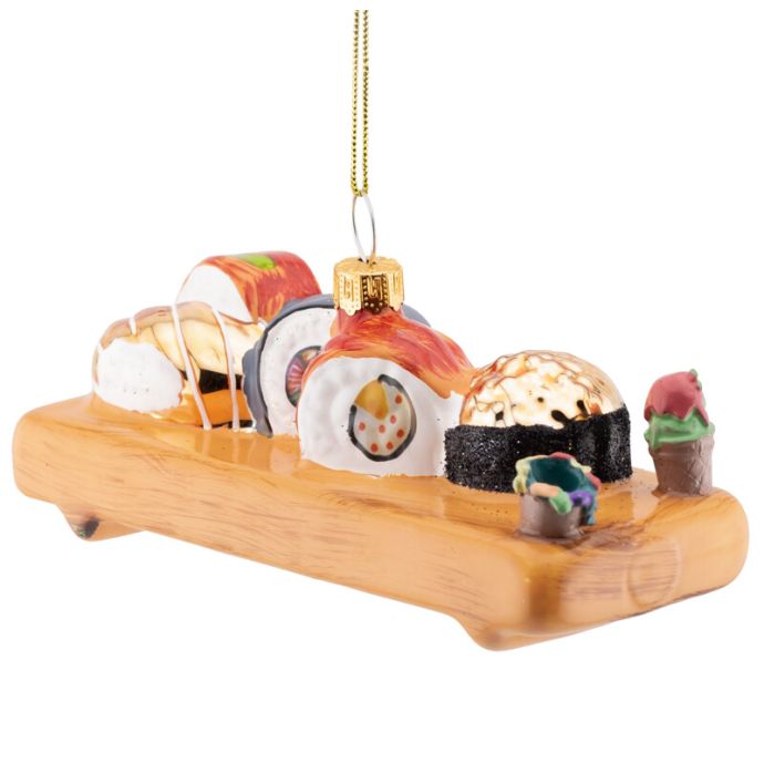 Kerstbal sushi platter