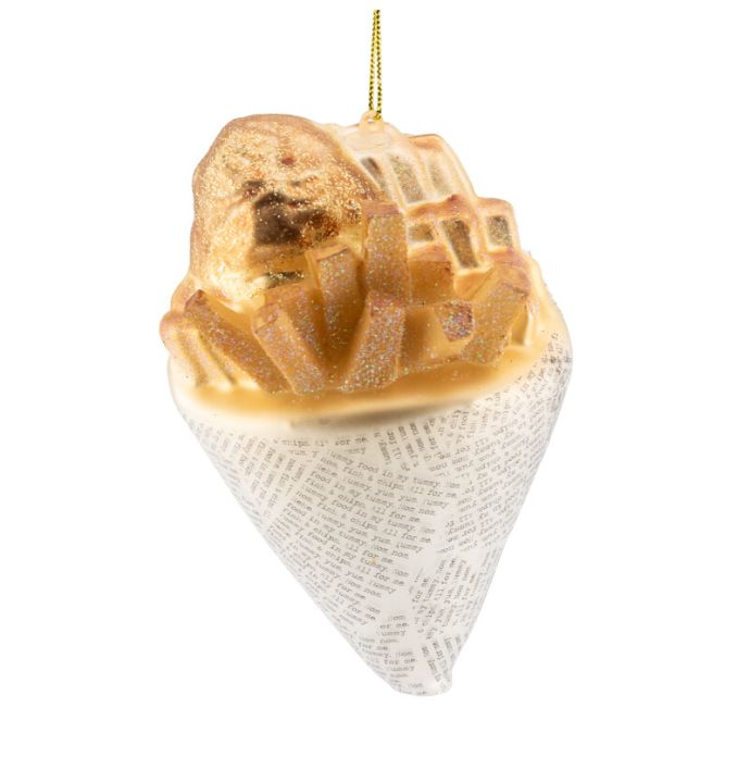 Kerstbal puntzak frites