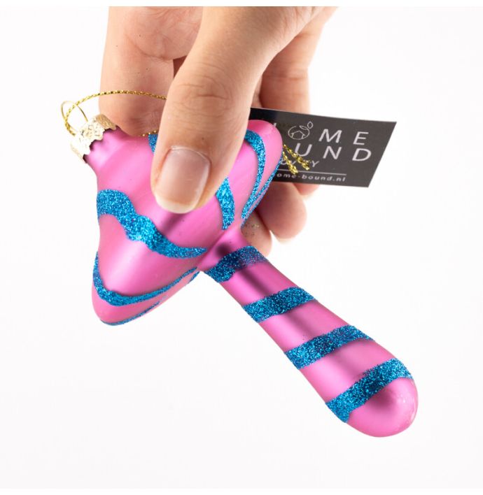 Kerstbal funky paddestoel