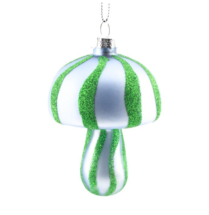 Kerstbal funky paddestoel