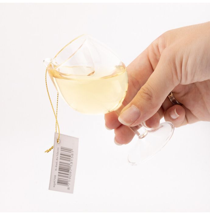 Kerstbal witte wijn 10cm