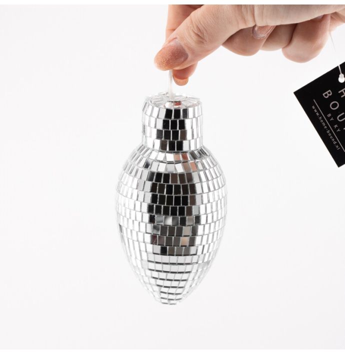 Kersthanger Discobal zilver