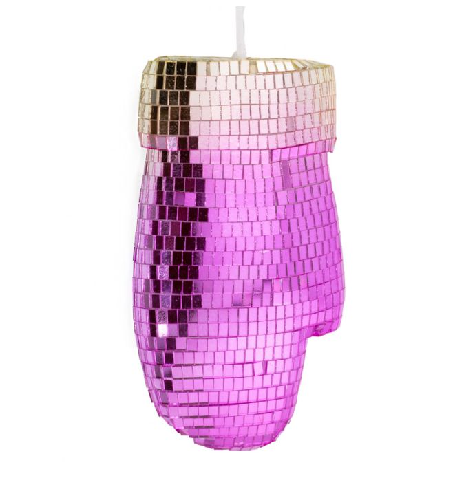 Kersthanger Disco Want roze/geel