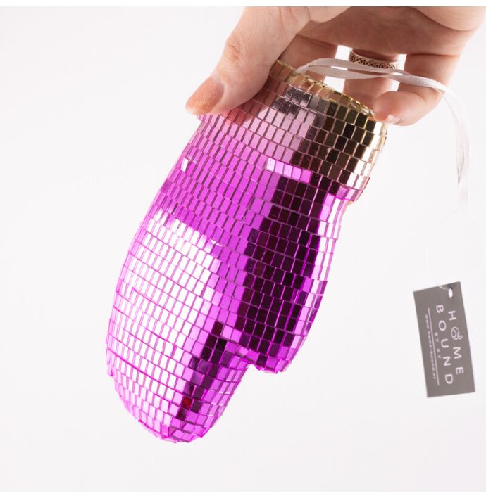 Kersthanger Disco Want roze/geel