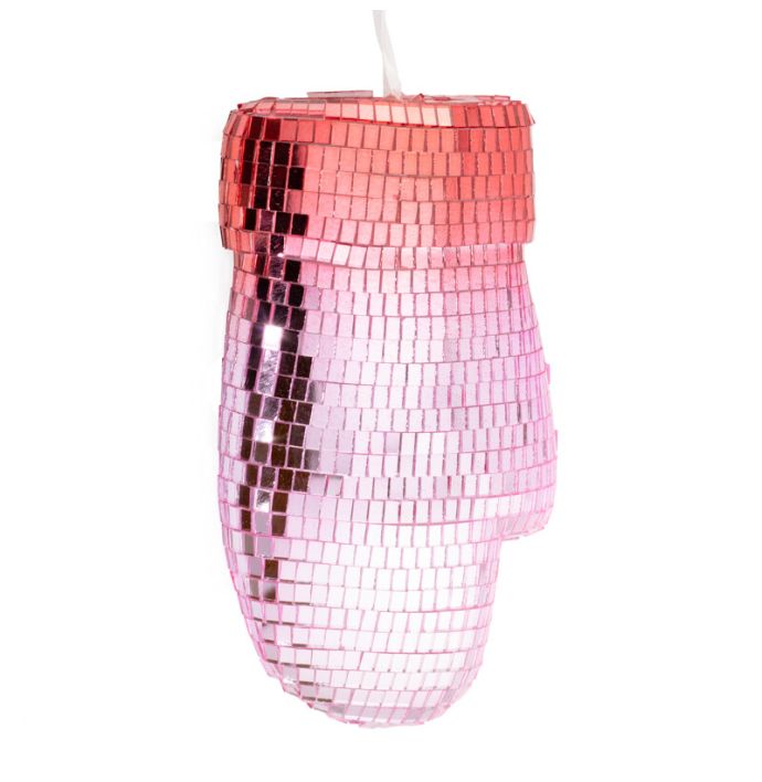 Kersthanger Disco Want roze/rood