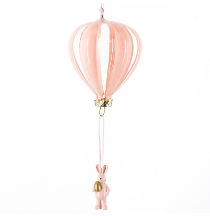 Hanger luchtballon konijn roze